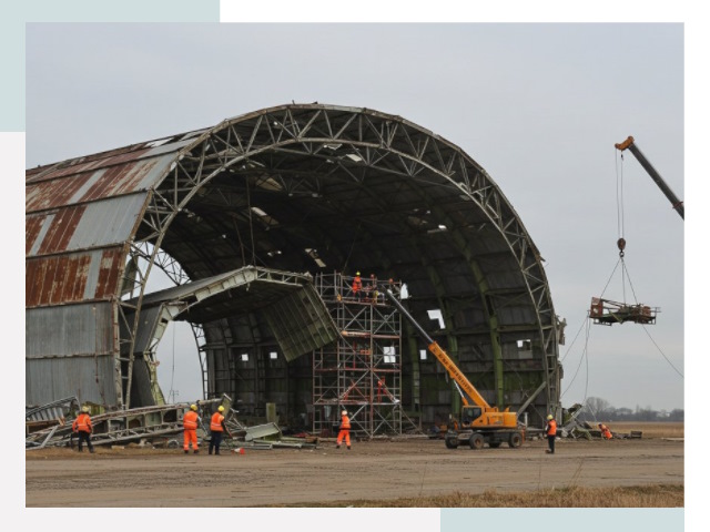 Демонтаж ангаров в Орле